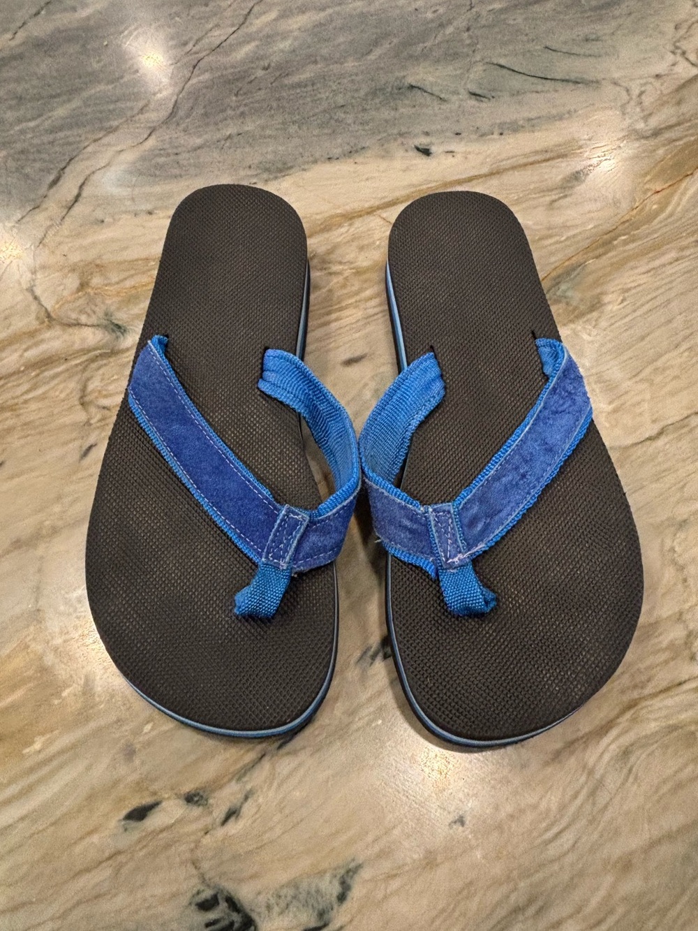 80's FLIP FLOPS Blue Thick Foam Flip Flops, Men’s